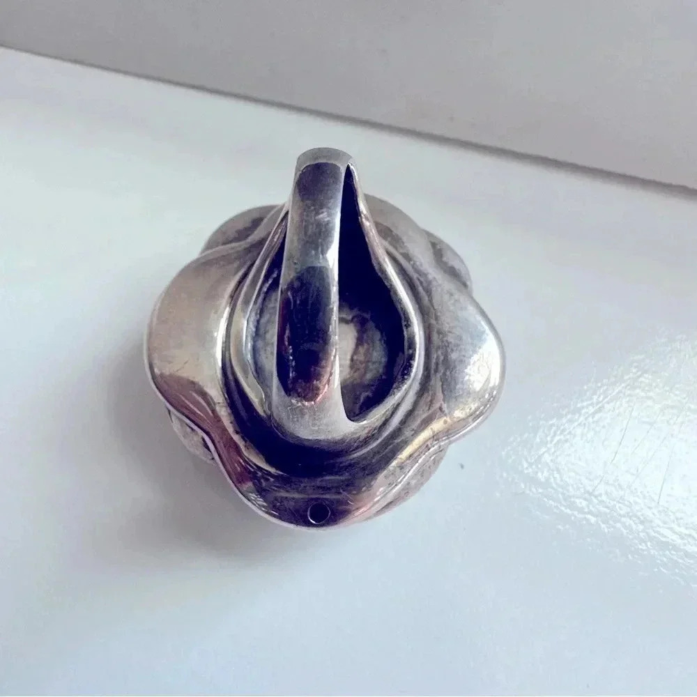 Sterling Silver Large Statement Rose Ring - image 4